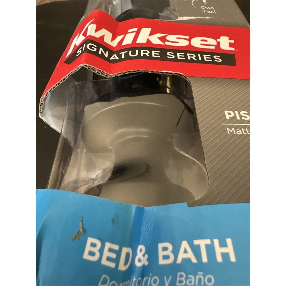 Kwikset Pismo Passage Matte Black Door Lock‎ Bed And Bath